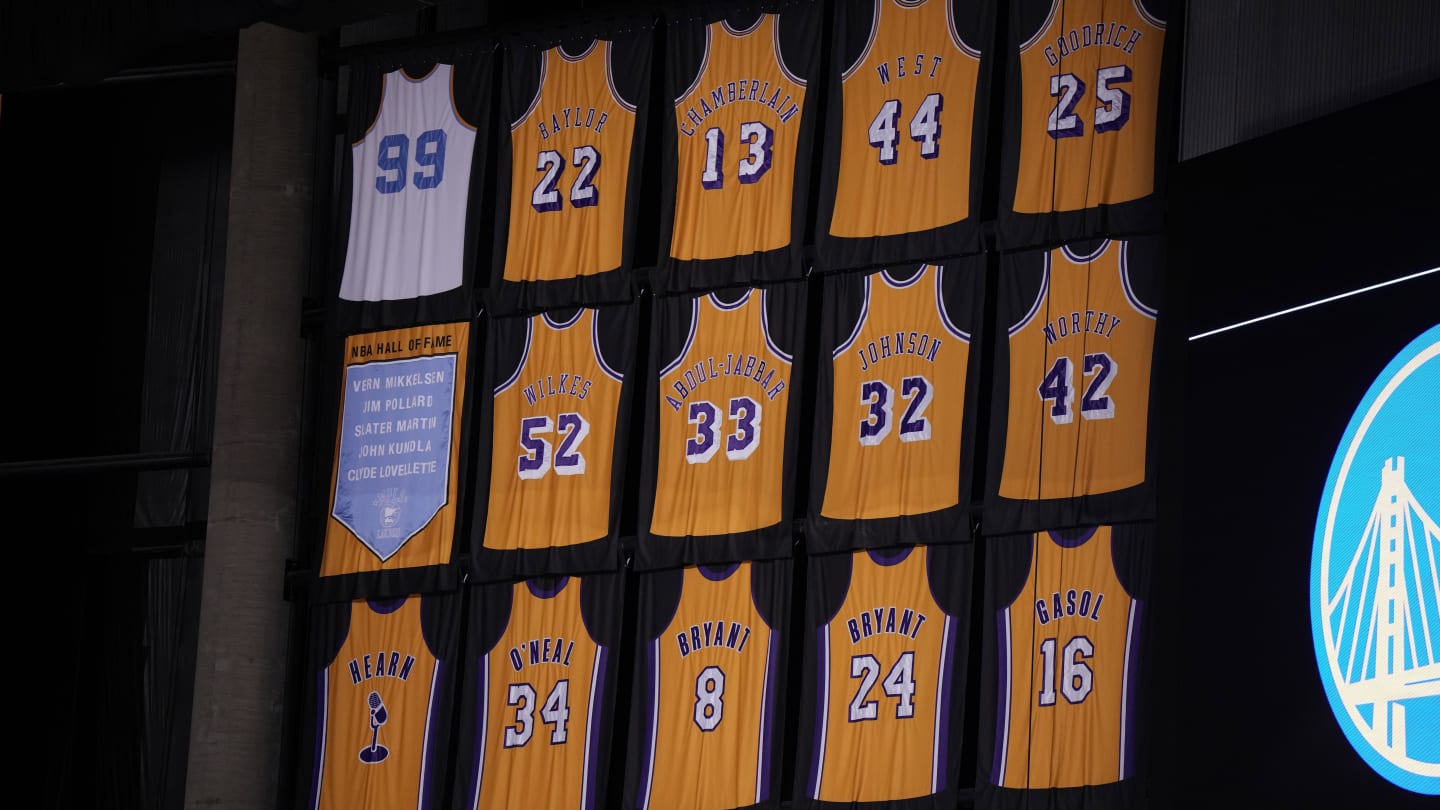 Lakers retired jerseys discount