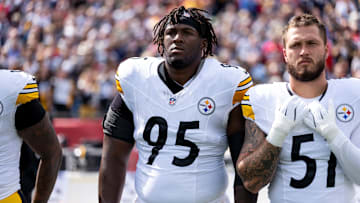 Pittsburgh Steelers defensive tackle Keeanu Benton and linebacker Nick Herbig