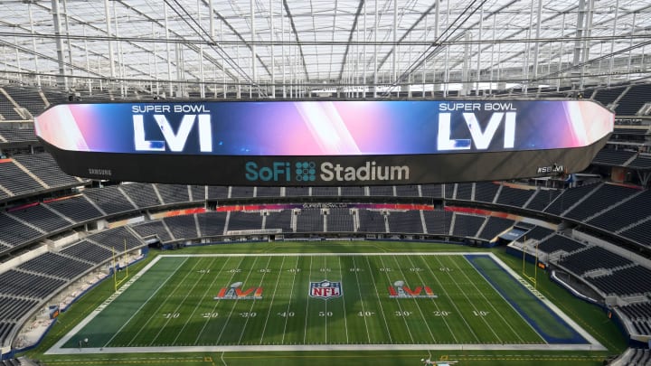 Feb 1, 2022; Inglewood, CA, USA; A general overall view of SoFi Stadium, the site of Super Bowl LVI