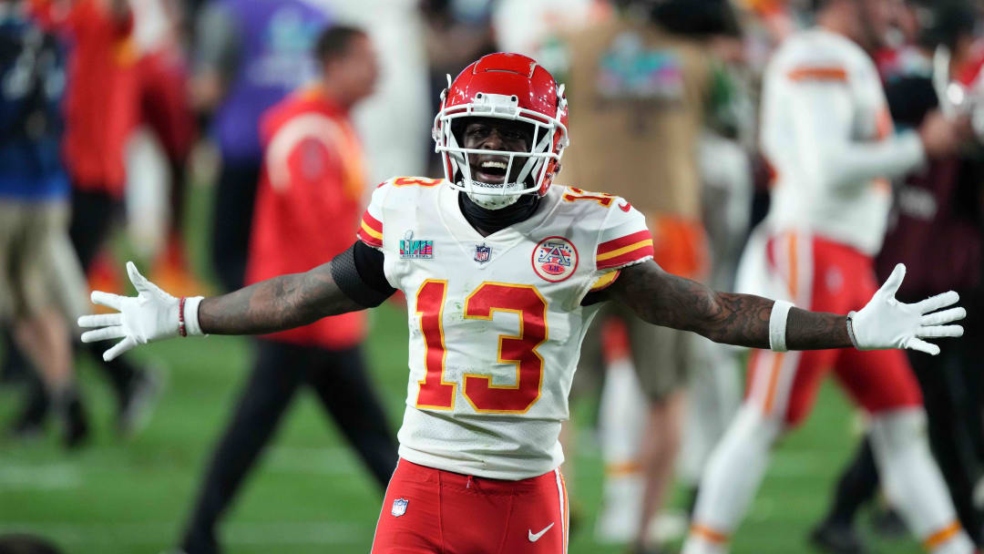 Feb 12, 2023; Glendale, Arizona, US; Kansas City Chiefs safety Nazeeh Johnson (13) during Super Bowl LVII at State Farm Stadium. Mandatory Credit: Joe Camporeale-USA TODAY Sports