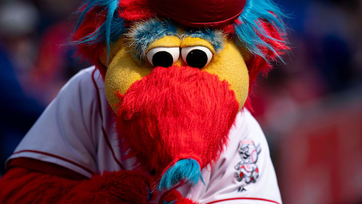 Gapper greets fans before the MLB baseball game