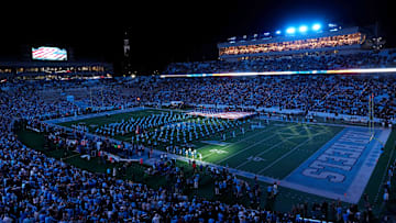 Nov 16, 2024; Chapel Hill, North Carolina, USA; An overall view of the field before the game at Kenan Memorial Stadium. Mandatory Credit: Bob Donnan-Imagn Images