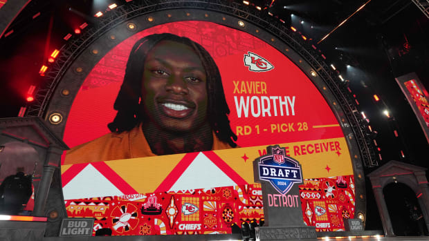 Chiefs Xavier Worthy Patrick Mahomes