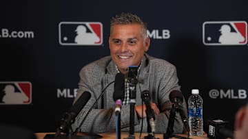 Dec 5, 2023; Nashville, TN, USA; Tampa Bay Rays manager Kevin Cash answers questions at a press conference during the 2023 MLB Winter Meetings. Mandatory Credit: Kyle Schwab-Imagn Images