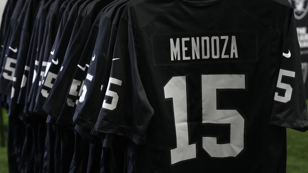Las Vegas Raiders quarterback Fernando Mendoza's jersey is available online now.
