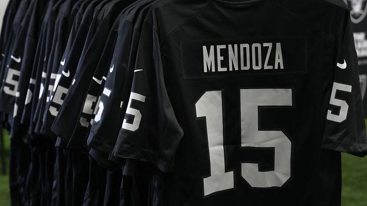 Las Vegas Raiders quarterback Fernando Mendoza's jersey is available online now.