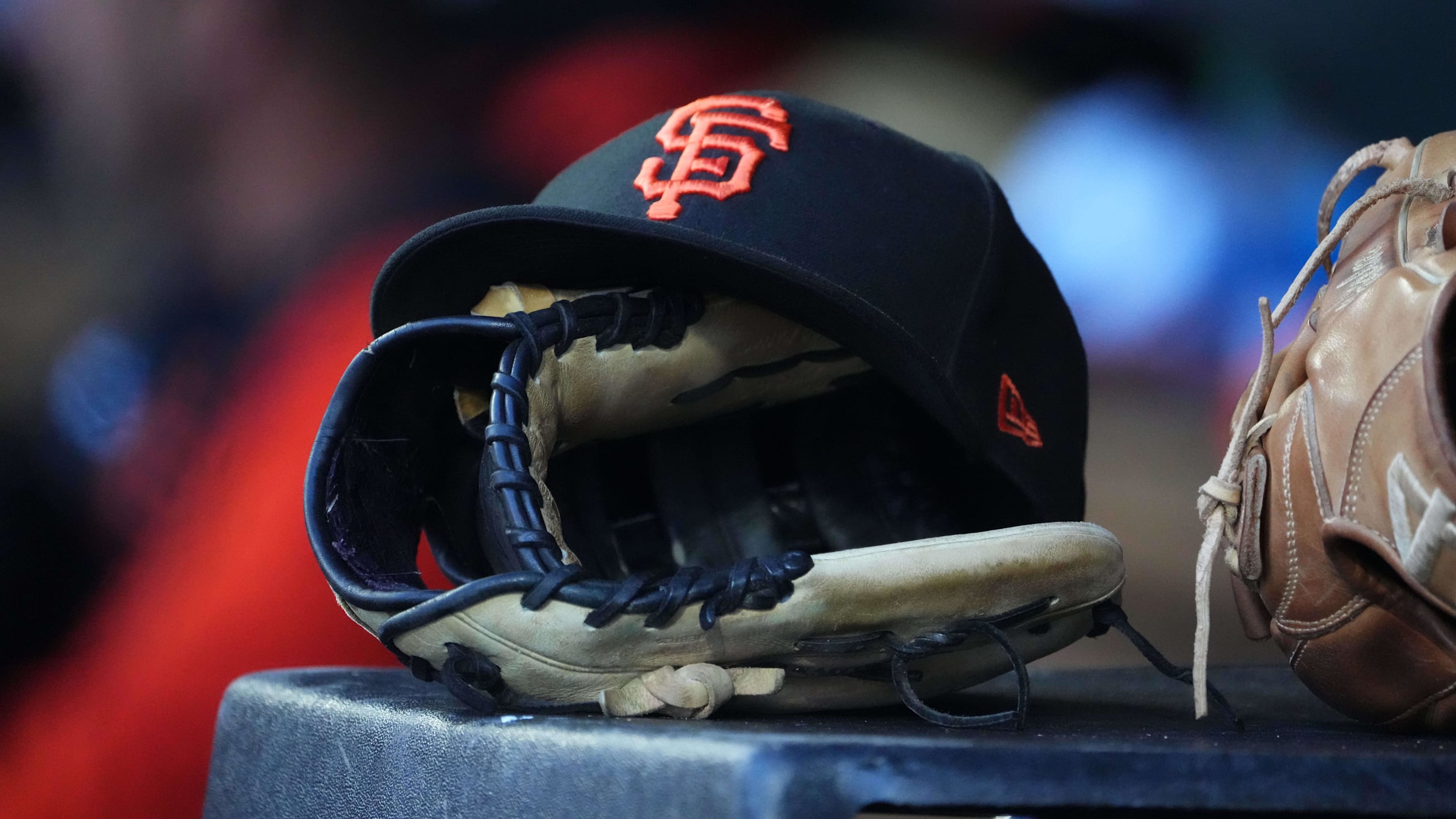 San Francisco Giants cap and glove.