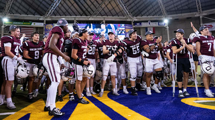 Dowling Catholic wins the Class 5A Iowa high school football championship on Nov. 21, 2025, at the UNI-Dome in Cedar Falls.