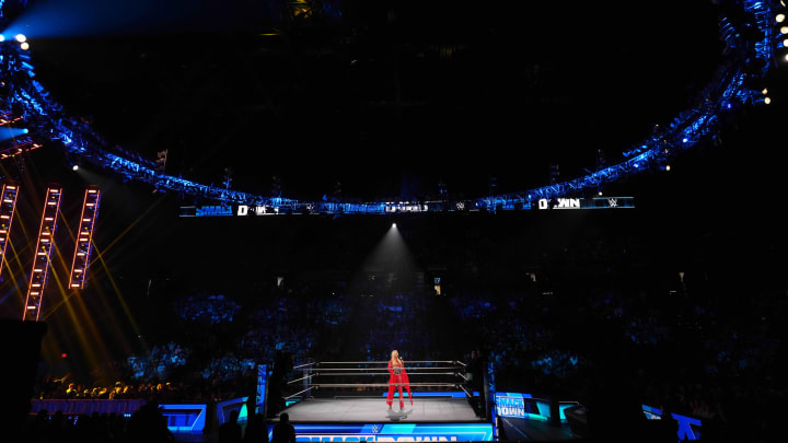 Mar 24, 2023; Las Vegas, NV, USA; Charlotte Flair during WWE Smackdown at MGM Grand Garden Arena.