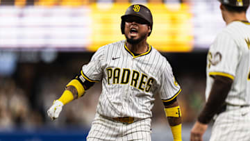 San Diego Padres infielder Luis Arráez.