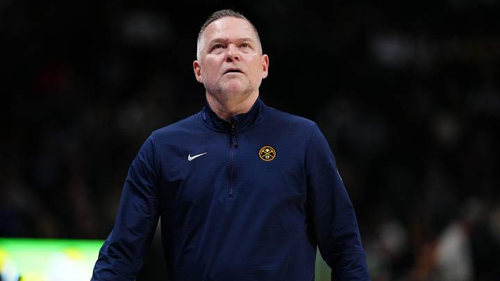Mar 12, 2025; Denver, Colorado, USA; Denver Nuggets head coach Michael Malone during the fourth quarter against the Minnesota Timberwolves at Ball Arena. Mandatory Credit: Ron Chenoy-Imagn Images