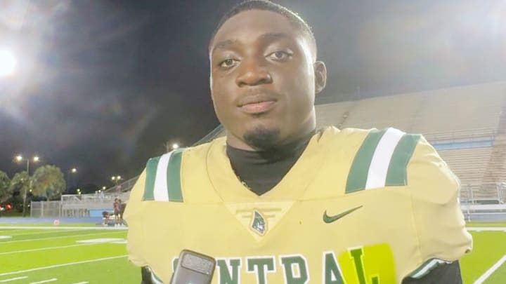 Miami commit Ezekiel Marcelin was a defensive beast against Miami Norland, recording four of his team's 11 sacks, as the Central Rockets won the 2024 GMAC championship.