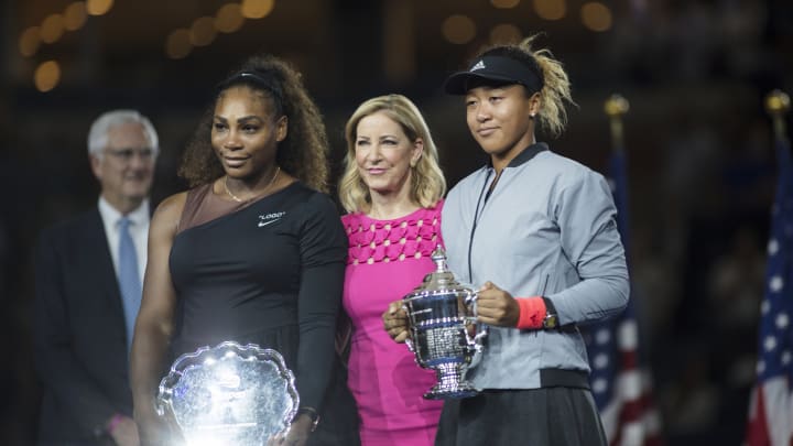 Chris Evert and Naomi Osaka at the US Open