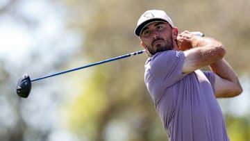 Max Homa tees off during the second round of the 2025 Arnold Palmer Invitational Presented By Mastercard