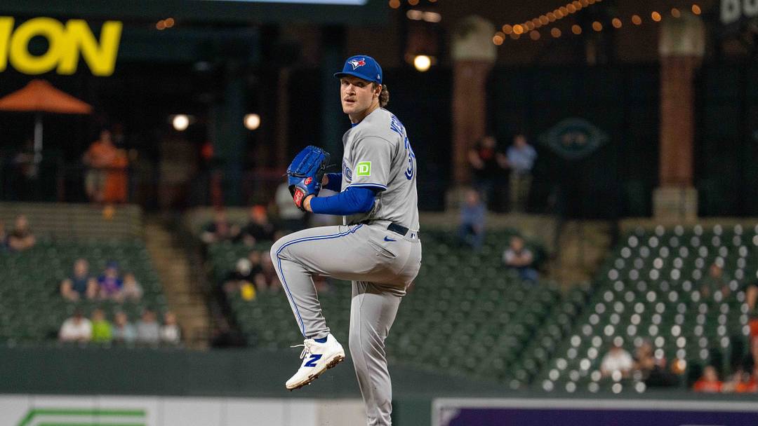 Toronto Blue Jays pitcher Trey Yesavage  Credit: Jamie LeBlanc-Imagn Images