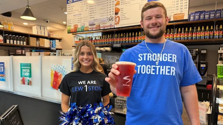 Joseph Dube and Aubrey Wood each signed with the Lewiston location at 1930 South Lisbon Road in Lewiston. Joseph Dube and Aubrey Wood each signed with the Lewiston location at 1930 South Lisbon Road in Lewiston.