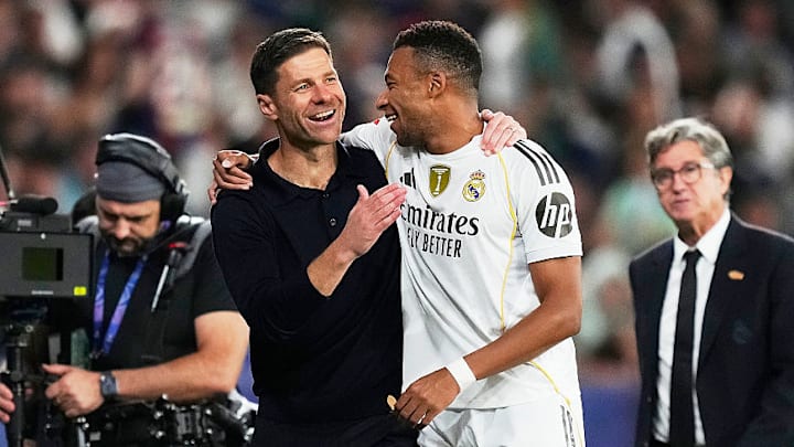 Xabi Alonso (left) and Kylian Mbappé worked well together.