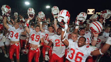 The 1998 season came to a successful end with Badgers players reacting to fans after winning the Rose Bowl on Jan, 1, 1999 in Pasadena, Calif.

University Of Wisconsin Madison Football Team Rose Bowl Badgers Vs Ucla