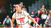 Miami guard Hanna Cavinder against Wake Forest on Senior Day