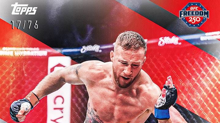 Topps Created The Most Unique UFC Card Set Ever for UFC Freedom 250 (featured). Photo by ON SI Collectibles