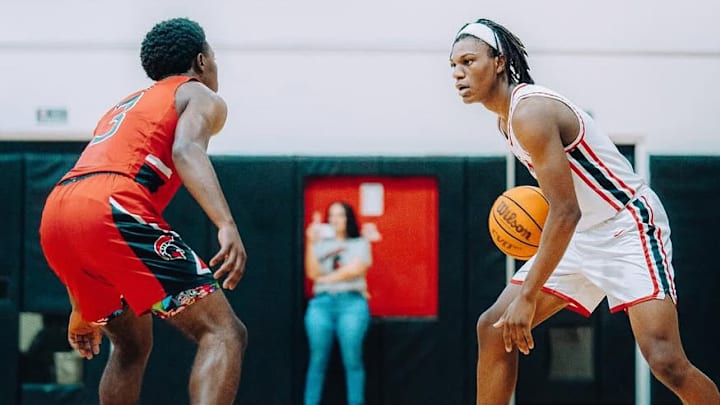 Lake Highland Prep guard RJ Ingram, right, had 20 points and 10 rebounds for a double-double to march the Highlanders past Lake Howell, 67-55, in the Showdown In O-Town.