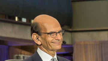 Jul 16, 2018; Atlanta, GA, USA; Paul Finebaum of the ESPN SEC Now Team shown during SEC football media day at College Football Hall of Fame. Mandatory Credit: Dale Zanine-USA TODAY Sports