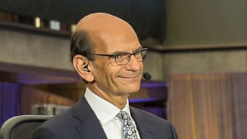 Jul 16, 2018; Atlanta, GA, USA; Paul Finebaum of the ESPN SEC Now Team shown during SEC football media day at College Football Hall of Fame. Mandatory Credit: Dale Zanine-Imagn Images