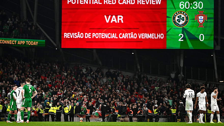 VAR deciding if Cristiano Ronaldo should be sent off