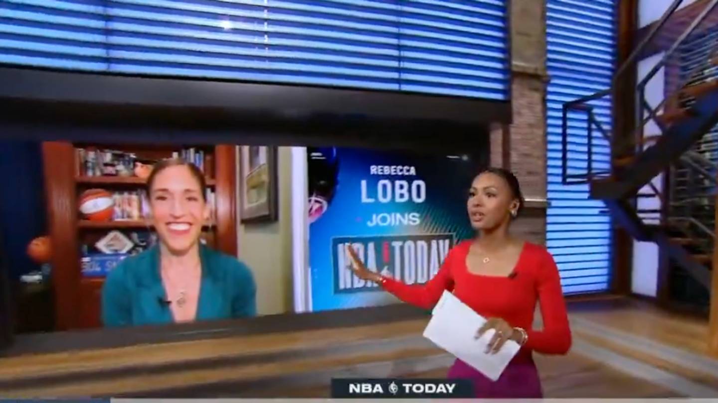 Malika Andrews kept her cool as the earthquake hit the middle of ESPN's LA Studio.