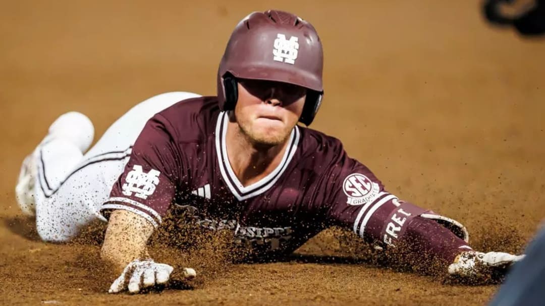 Mississippi State Infielder Gehrig Frei (#34) during the game between the Lipscomb Bisons and the Mississippi State Bulldogs at Dudy Noble Field at Polk-Dement Stadium in Starkville, MS.