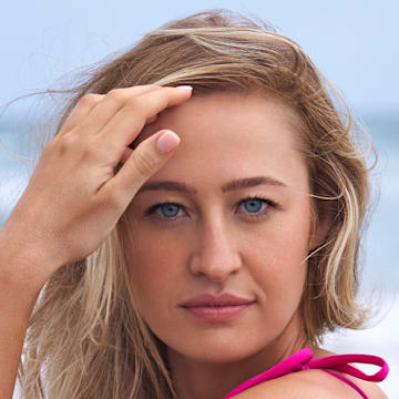 Nelly Korda was photographed by Ben Horton at The Boca Raton. Swimsuit by Agua Bendita.