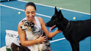 Jessica Pegula has partnered with Maev to promote premium dog food for pets.