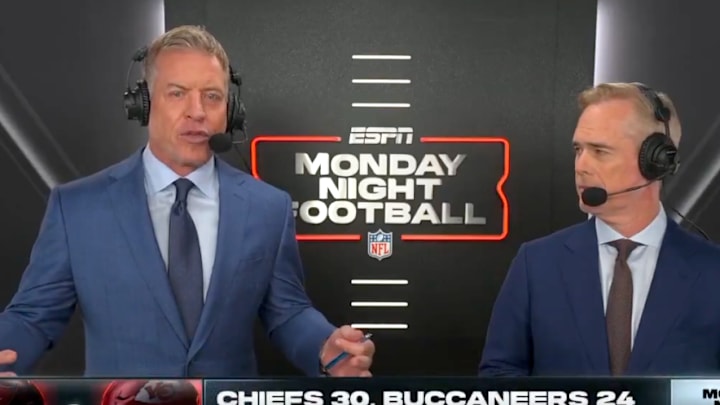 Troy Aikman though the Bucs should have gone for two after their late TD. Troy Aikman though the Bucs should have gone for two after their late TD.