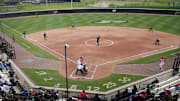 Purdue softball during a NCAA softball game