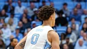 North Carolina point guard Kyan Evans during the Tar Heels' 94-54 win over Central Arkansas on Nov. 3 , 2025. Jackson McCurdy, North Carolina Tar Heels On SI