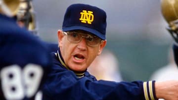 The legendary Notre Dame head coach takes a shot at Ohio State head coach Ryan Day, reigniting the feud between the two 