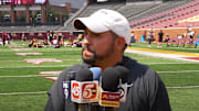 Gophers defensive coordinator Danny Collins after practice