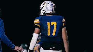 Michigan State Spartans 2026 tight end commit joey Caudill furing a Lexington High School game.
