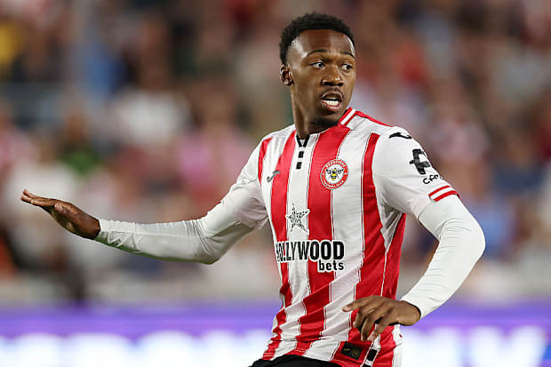 Brentford forward Antoni Milambo