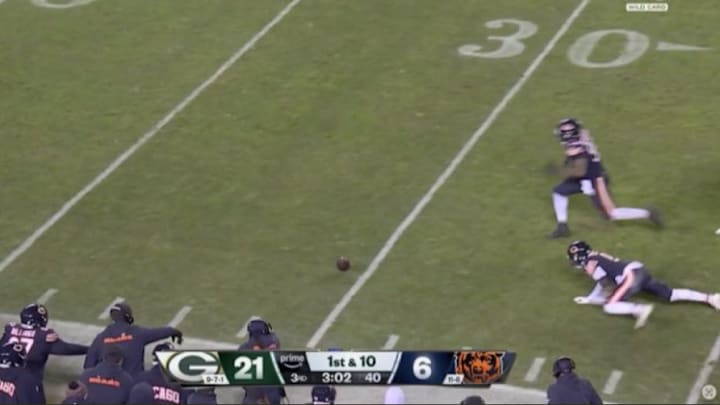 The Bears somehow didn't come up with this lineman-induced fumble.