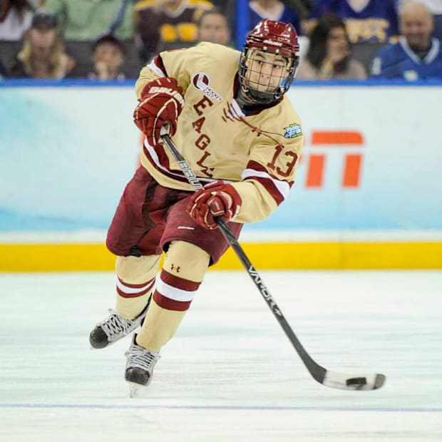 Johnny Gaudreau (13) NCAA Hockey: 2012 Frozen Four Final 