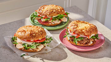 Asiago Bagel Stacks join the Panera menu