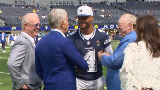 Cowboys quarterback Dak Prescott and owner Jerry Jones meet with Rams owner Stan Kroenke 
