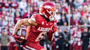 Wide receiver Isaiah Sategna (6) with the ball in the first half against the Louisiana Tech Bulldogs.