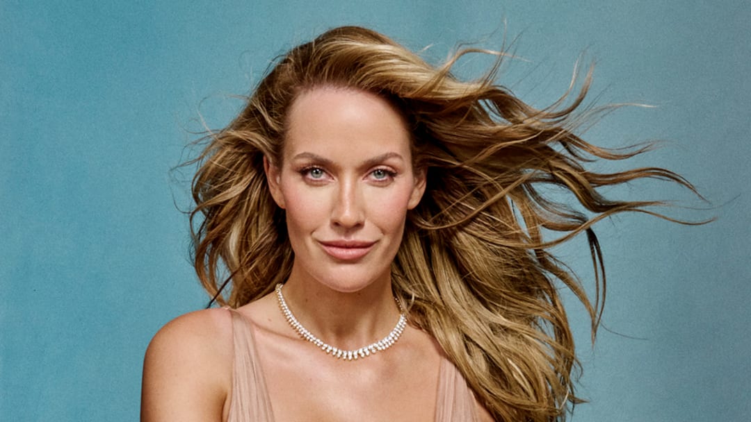 Paige Spiranac was photographed by Yu Tsai in Hollywood, Fla. Dress by Maria Lucia Hohan. Shoes by Dolce & Gabbana. Jewelry by Melinda Maria.