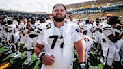 Mississippi State Offensive Lineman Canon Boone (#72) during the game between the Southern Mississippi Golden Eagles and the Mississippi State Bulldogs at M.M. Roberts Stadium in Hattiesburg, MS.