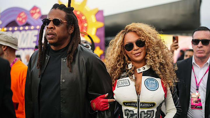 Beyoncé and Jay-Z arrived for the F1 Las Vegas GP Beyoncé and Jay-Z arrived for the F1 Las Vegas GP