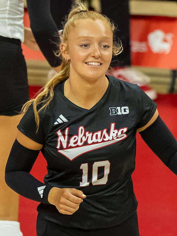 Nebraska DS/Libero Olivia Mauch during the Red-White Scrimmage on Saturday.