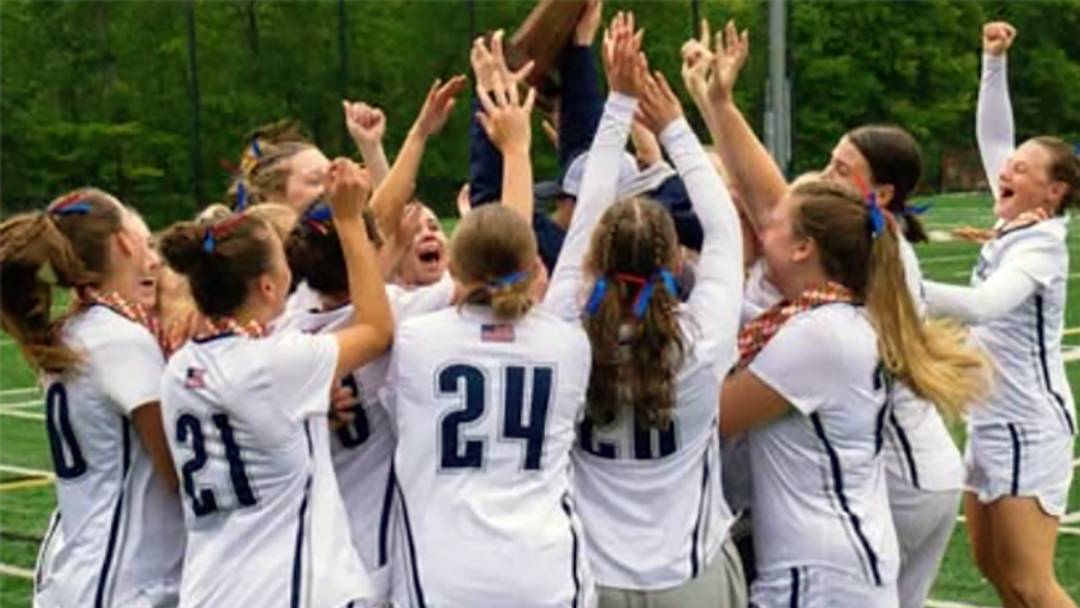 No. 3 Manchester Valley celebrates its second consecutive Maryland Class 2A state championship.