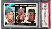 1966 Topps NL Batting Leaders PSA 9